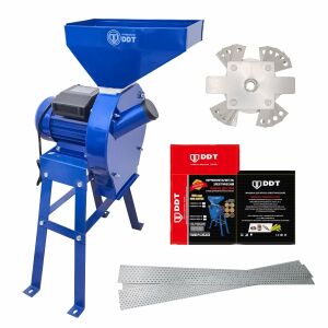 DDT elektrische Getreidemühle mit Ständer, 3,5 kW, 3000 U/min, 200 kg/h Kapazität - DDT