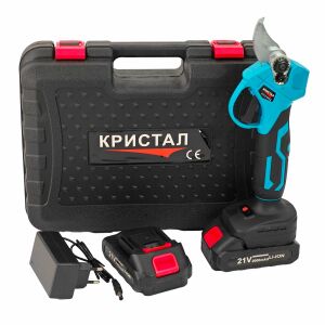 Foarfece electrice de tăiere KRISTAL cu două baterii, încărcător și geantă de transport - Foarfeci gradinarit