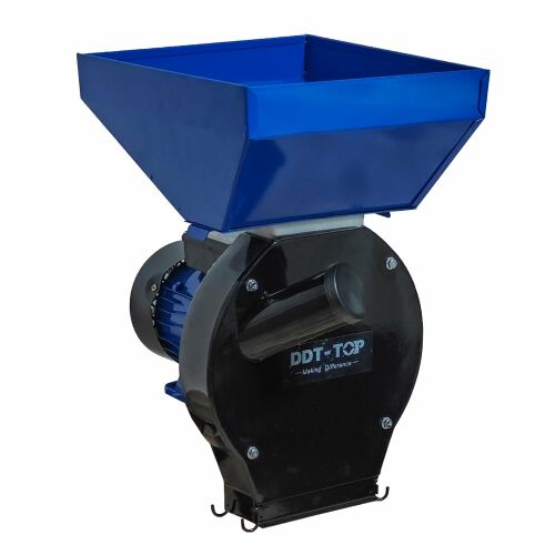 Mlyn na obilie DDT-TOP, Elektrický mlyn s výkonom 4,2 kW na mletie obilia, s veľkým zásobníkom, 4 sitami, 20 kladivami, bonusovým vrecom, skrutkovačom a kefou, spínač zapnutia/vypnutia