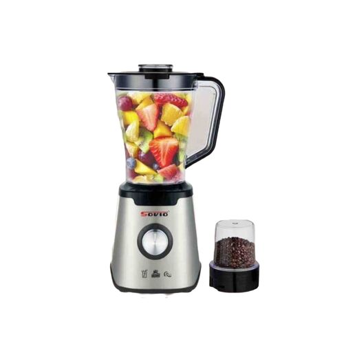 Sovio Mixér a Mlynček 2 v 1, 2000W, mixér z nerezovej ocele s mlynčekom, ideálny na smoothie, polievky a omáčky