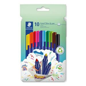 Rostirón készlet, 1 mm, STAEDTLER "Triplus 323", 10 különböző szín 122882072 - Toll & Ceruza