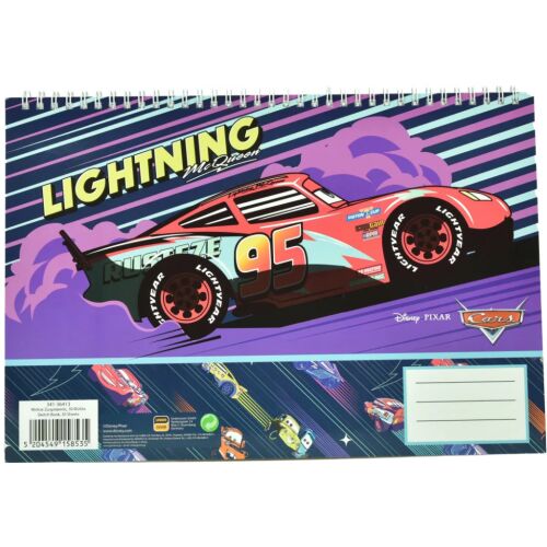Disney Verdák Lightning A/4 spirál vázlatfüzet, 30 lapos 122899703