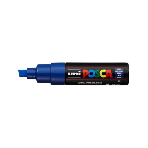 Uni posca marker pen pc-8k broad chisel - blue 2UPC8KK
