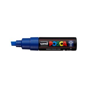 Uni posca marker pen pc-8k broad chisel - blue 2UPC8KK