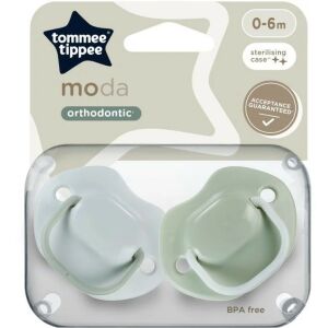 Tommee Tippee Moda játszócumi 2db 0-6hó - szürke/zöld 122323895 - Tommee Tippee