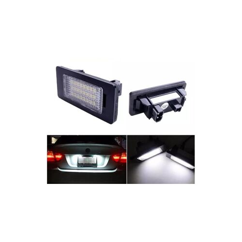 Hibamentes Canbus LED rendszámtábla lámpák BMW E39, E60, E61, E90, E91, E92, E93, E81, E82, X1/E84, X5/E70, X6/E71 - termék nézet és használati példa
