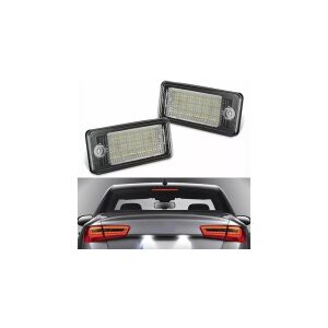 2 db-os AutoREY® LED-es rendszámtábla-világítás készlet, kompatibilis az Audi A3, A4 B6, A4 B7, A5, A6, A8, Q7, S6, RS4, RS6 modellekkel, Erős világítás 6500K hideg fehér, 3528 SMD, Hibamente 122340722