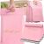 Saci de folie de curier cu manere roz 310x420+70cm 50buc multumesc 122344009