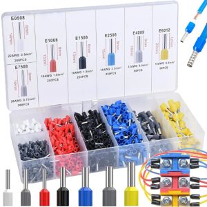 Capetele cablurilor izolate, fire, sertizare, 1200 buc, culori 122344129 - Malatec