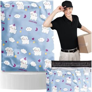 Pungi cu folie de curierat plicuri rezistente din folie 310x420 câine norocos 50buc 122344259 - Plicuri