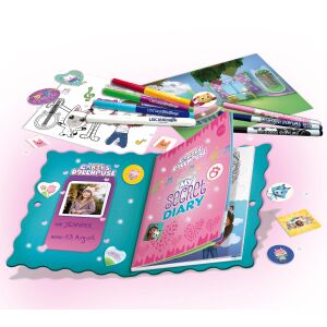 Gabby's Dollhouse Jurnalul meu secret set de activități cu autocolante, markere, lacăt și cheie - Jurnale