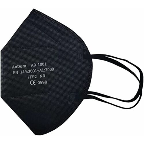 50er Set FFP2 Masken Schwarz, AD-1001, 5-lagig, CE 2163 konform, einzeln verpackt 122347231