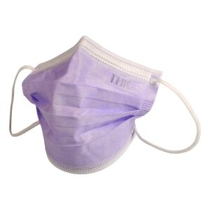Mască chirurgicală THK cu 3 straturi, violet, cu bucle pentru urechi - Mască pentru gură