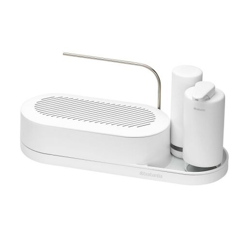 Brabantia SinkStyle 1008503 fehér konyhai mosogató szervező szappanadagolóval és szárítóráccsal