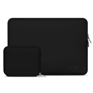 Husa pentru laptop TP NeoSlim pentru dispozitive de 13-14 inci, neagră, cu o geantă mică pentru accesorii - Tech-Protect