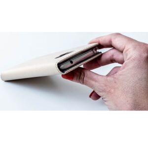 Xiaomi 15 Pro oldalra nyíló tok, arany, állvány, intelligens mágnes - Külső akkumulátor & Powerbank, Telefontok, Hordozható töltőállomás, Hálózati adapter és Telefontöltő