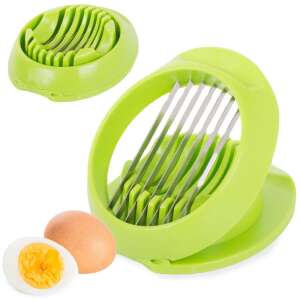 Green egg slicer, hard boiled egg slicer, egg cutter, 7 blades, easy to use, perfect for sandwiches, salads, and more - Egg slicer
