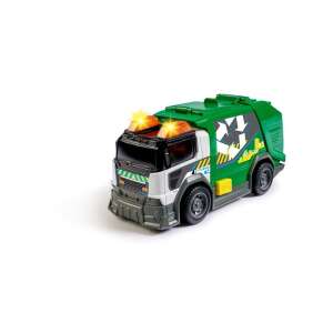 Dickie Toys City Cleaner garbage truck with light and sound effects, green and white, 15cm - Work machine for children