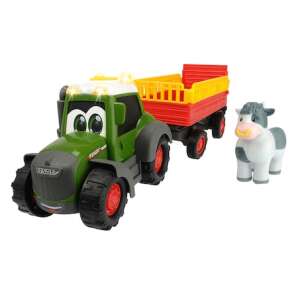 Simba ABC Happy Cars Vidám állatszállító Traktor utánfutóval és tehén figurával 30cm 41184501 Játék autó