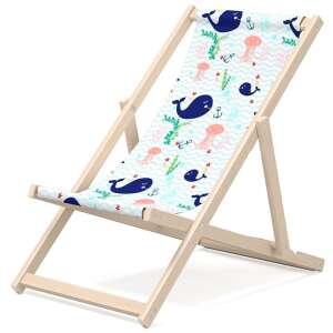 Chill Foldable Kids Sunbed - Whale #blue