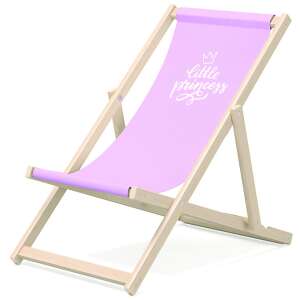 Składany leżak dla dzieci Chill - Princess #purple-white