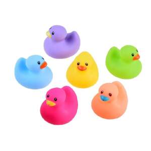 Set of 6 colorful rubber ducks for bath time fun - Bath Toy