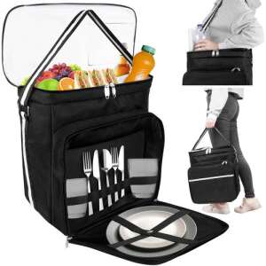 Iso Trade universal picnic thermo bag, collage showing different angles and features - Food & beverage carrier
