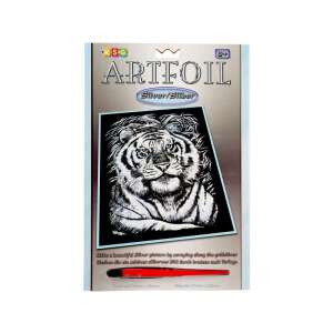 Silver Scratch Art - Siberian Tiger