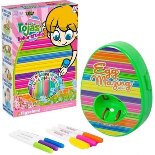 Tojás Dekorstúdió mini Játékkészlet with Eggmazing mini egg decorator and markers