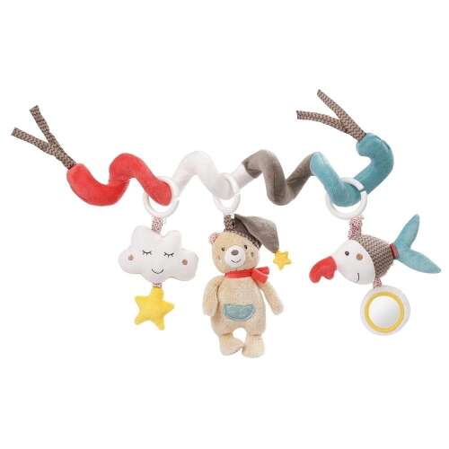 babyFEHN plush spiral toy with bear, cloud, star, and fish characters, perfect for baby's cot or stroller