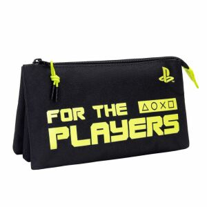 Trusa de creioane PlayStation For The Players, neagră cu logo galben - Penare