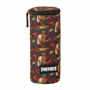 Puzdro na ceruzky Fortnite Brat, čierne s farebným tlačou, uzatváranie na zips - Peračníky