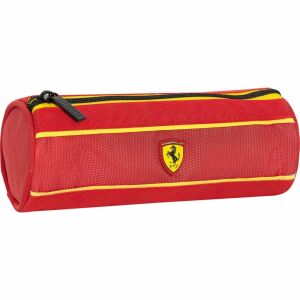Hengeres tolltartó Ferrari Red, Scuderia Ferrari logóval, iskolai kellékek - Ferrari
