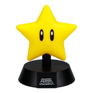 Super Mario Super Star Icon Éjszakai lámpa, 10 cm, Sárga - Paladone