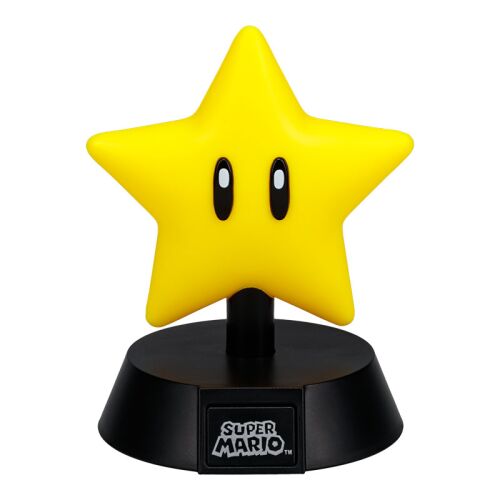 Super Mario Super Star Icon Nachtlicht, 10 cm, Gelb