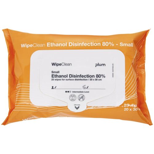 Plum WipeClean Ethanol Dezinfection 80% dezinfekčné obrúsky, malé 122366330