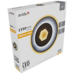 Avide Fali Design Oyster Declan mini LED Deckenleuchte, 31W, 2390 Lumen, Tri-Mode Farbe, IP20, Verpackung - Deckenleuchten