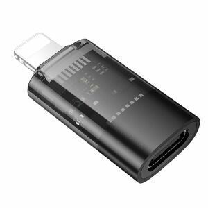 Hoco UA36A adapter - Lightning / Type-C (USB-C) - OTG adapter, átlátszó/fekete ﻿ 122371208 - Hoco