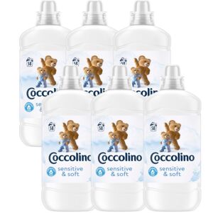 Coccolino Sensitive & Soft концентрат за омекотяване на тъкани, 6 броя, 348 пранета - Детергент