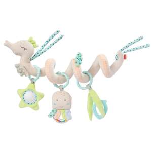 Zabawka spiralna z pluszu babyFEHN z konikiem morskim dla wózka, łóżeczka, fotelika samochodowego, z lusterkiem, grzechotką, gryzakiem - Fehn