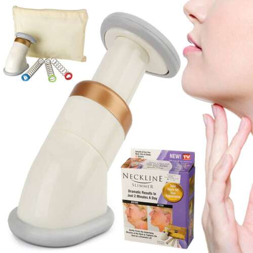 Neckline Slimmer face and neck exercise tool, double chin reducer, jawline toner, anti-aging device, neck slimming, jawline shaping, face lifting, chin contouring, neck firming, wrinkle reduction, neck massager