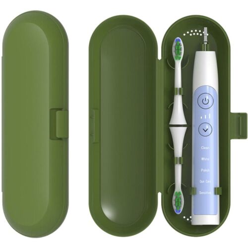 Univerzális utazási tok fogkeféhez és fogkrémhez, zöld műanyag, 21x7x4,5 cm 122380785