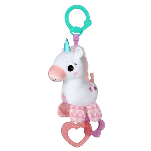 BRIGHT STARTS Sparkle & Shine Unicorn Plush Baby Toy with C-Clip