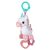 Close-up of Bright Starts Sparkle & Shine Unicorn Plush Toy with Teethers