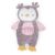 INGENUITY Nally Bean Bag Lovey Owl Plush Toy, purple with pink and white details