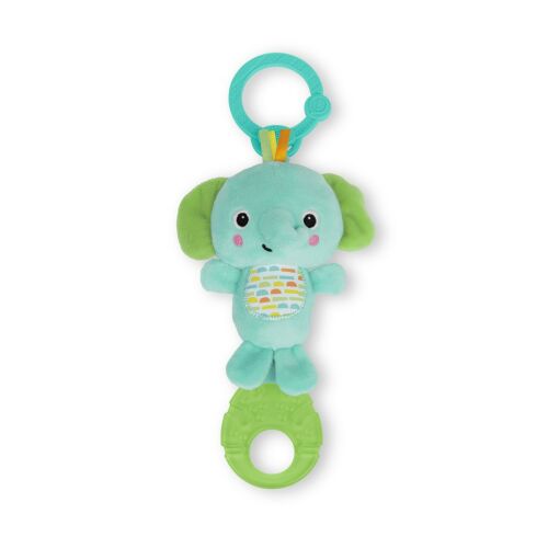 Bright Starts Tug Tunes Elephant Plush Toy with Melodies and C-Ring
