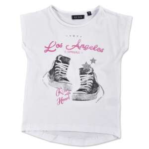 Blue Seven white Los Angeles girls t-shirt with a sparkly print of sneakers - Kids' T-Shirt