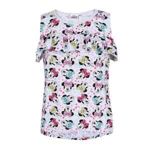 Minnie Mouse sleeveless girls' t-shirt with ruffles, gray with Minnie Mouse print, size 128 - Kids' Tank Top