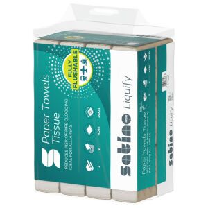 Satino Wepa Liquify V Falthandtuch 2-lagig, Zellstoff 24x21 cm 12x336 Blatt/Beutel (4048 Blatt) 122388817 - Wepa