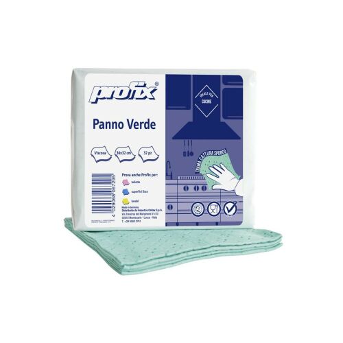 PROFIX 4C univerzális viszkóz kendő, zöld, 32x36 cm 32db/csomag 122389299
